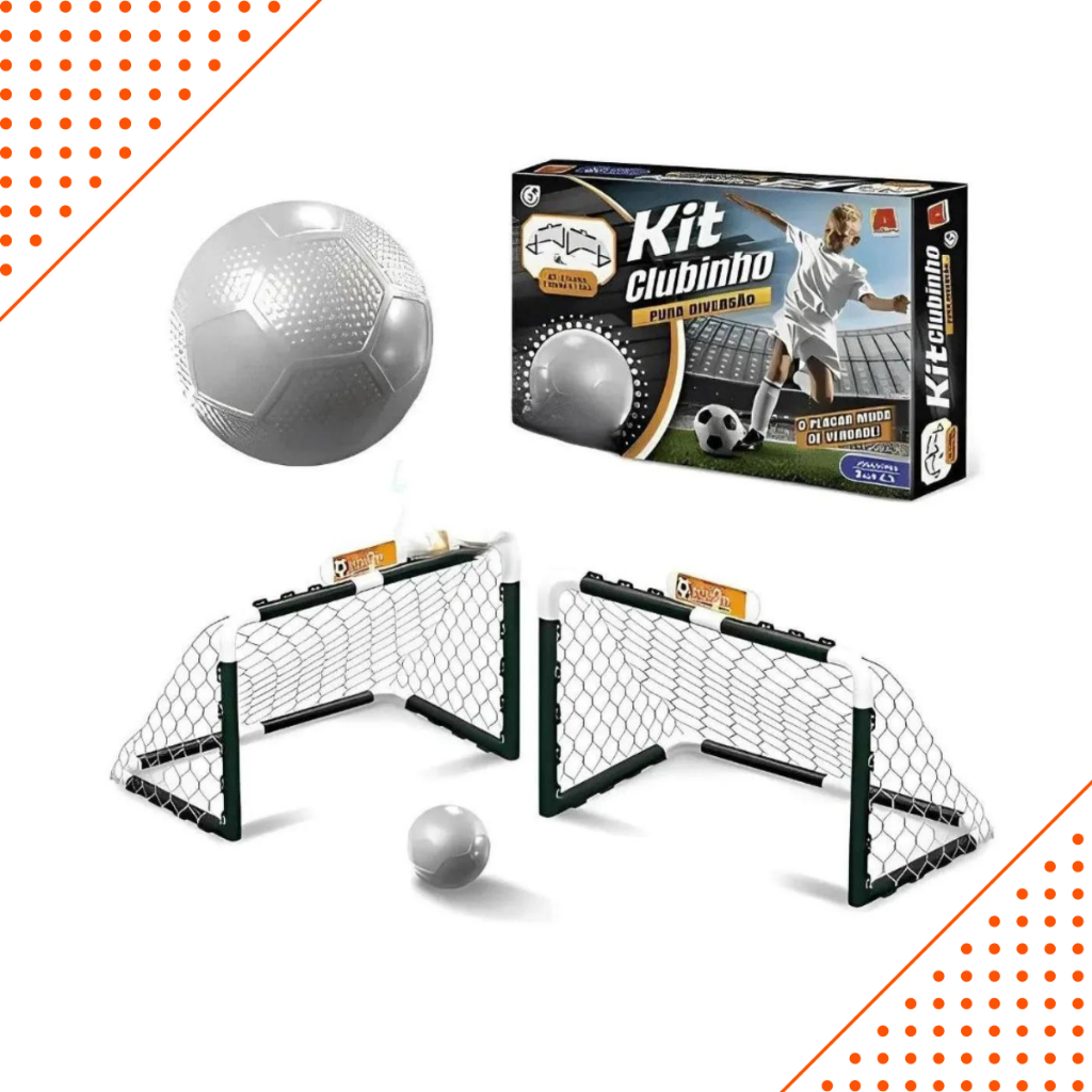 Kit 2 Mini Trave Golzinho Infantil de Futebol com Bola