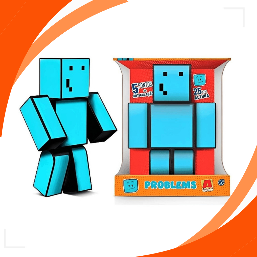 Boneco Infantil Minecraft Problems 25cm Articulado Original