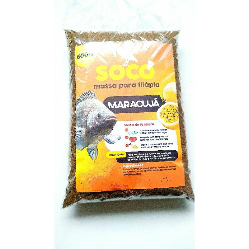 MASSA PRA PESCA DE TILÁPIA DE MARACUJÁ 500g em Oferta na Shopee