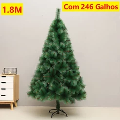 Árvore De Natal Pinheiro 1,80M Com 246 Galhos Apoio De Metal Verde Sala Natal Família Natalina
