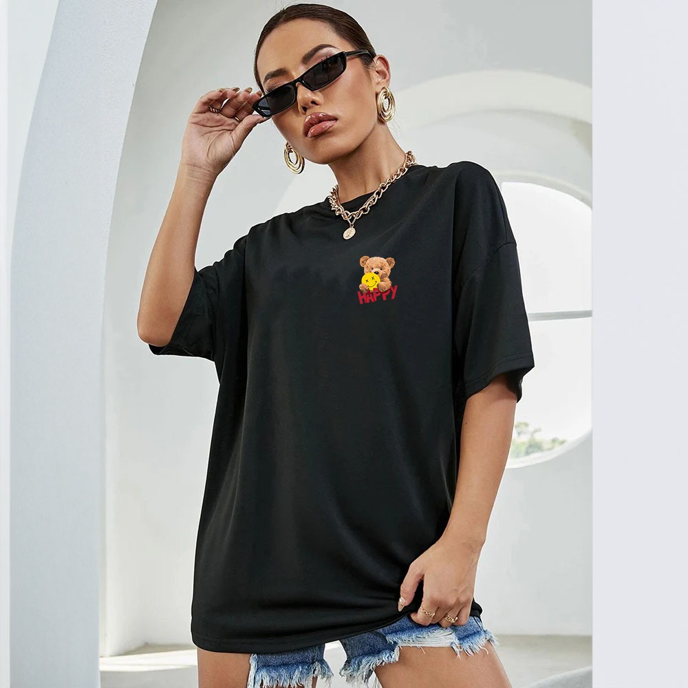 Camiseta Oversized Estampada Feminina – Barata e Estilosa, Perfeita para Academia