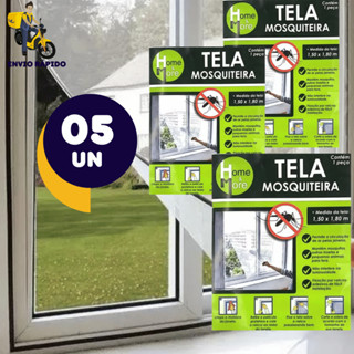 Jogo com 5 Telas Mosquiteiras Anti Insetos Dengue Mosquito 1,3 x 1,5 metros ( Tamanho Adaptável) em Oferta na Shopee