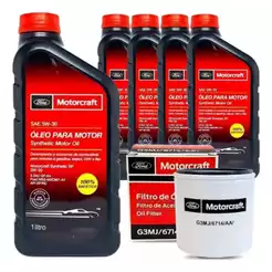 Kit 5 litros De Óleo 5w30 Sintético+Filtro Óleo FORD Ecosport/Fiesta/Focus/Novo Focus/Ka/ew Fiesta