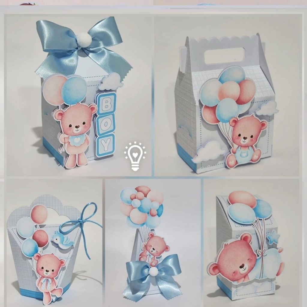 KIT PERSONALIZADO CHA BEBE/CHA REVELAÇAO/URSINHOS/CHA REVELAÇAO AZUL