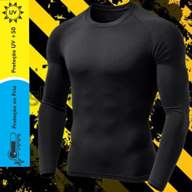Camisa Térmica Segunda Pele de Proteção Solar UV50+ Unissex Básica