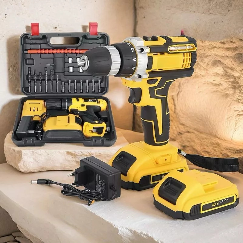 Parafusadeira Furadeira 48V 2 Baterias Com Maleta e Acessórios Completo vipcssa — imagem 1