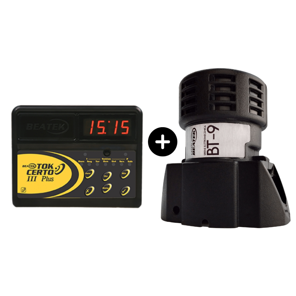 Sirene bt-9 400m² bivolt refrigerada + acionador de sirene tok 3 beatek