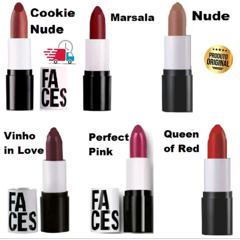 Batom Matte Original 3,5g Natura Faces | Eudora Intense | Eudora Soul – Escolha a Marca Produto Original Envio Rápido