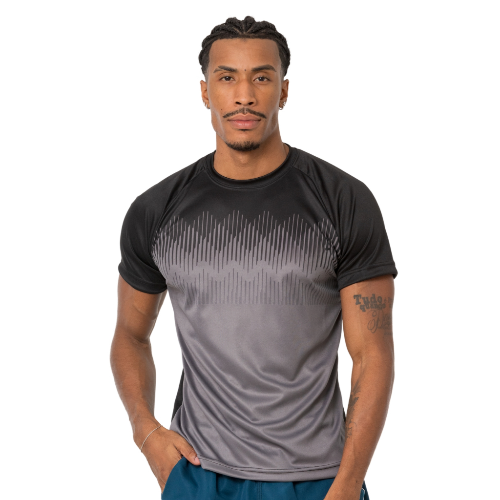 Camisa Masculina DryFIT Colorida Sublimada Leve Respirável Para Academia Corrida Futebol