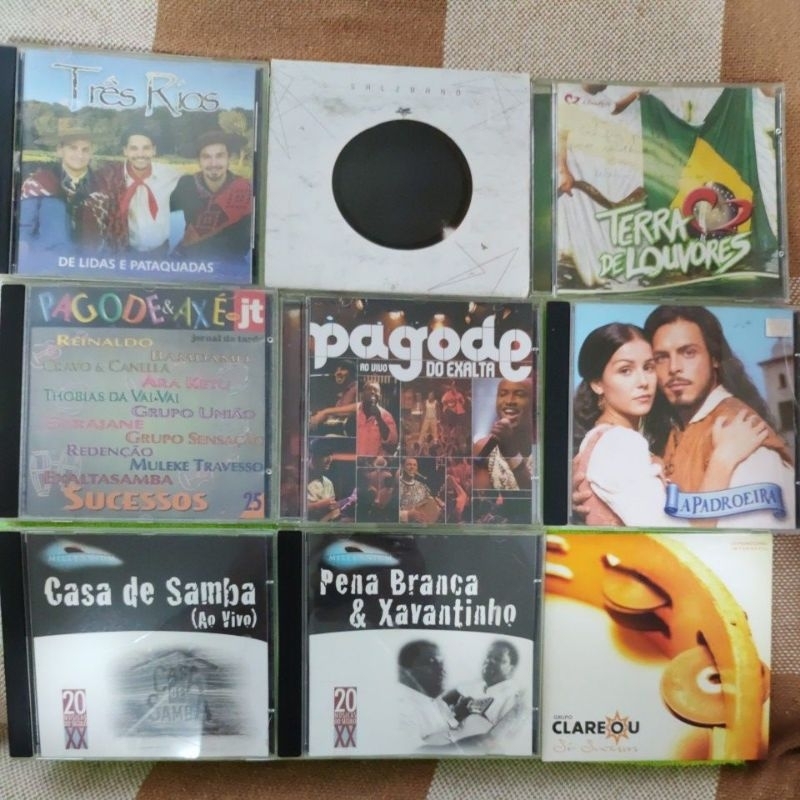 Lote Com 9 CDS Variados Originais (Exalta Samba, Clareou, Casa de Samba e Etc.)