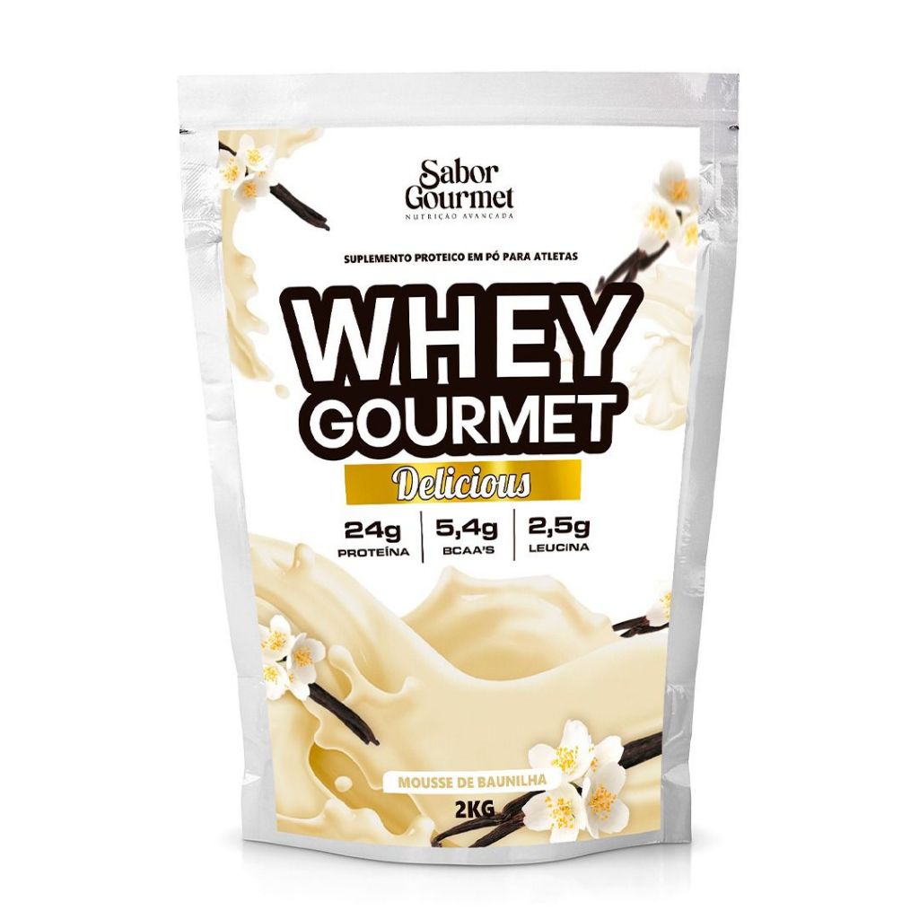 Whey Gourmet Delicious 2kg - Diversos Sabores Mouse de Baunilha