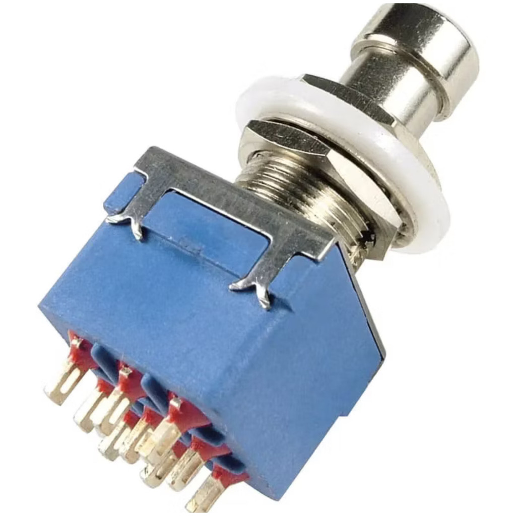 Chave Switch 3pdt Pedais Diy True Bypass 9 Terminais 1 Unidade