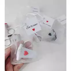 Chaveiro Monóculos Personalizado No Saquinho Organza com Tag