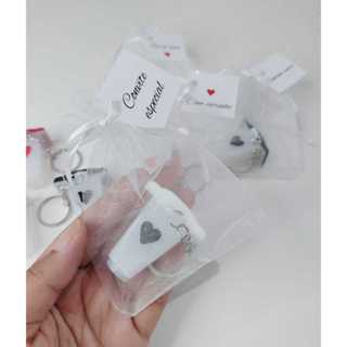 10 a 30 Chaveiros Monóculo Personalizado No Saquinho Organza com Tag em Oferta na Shopee