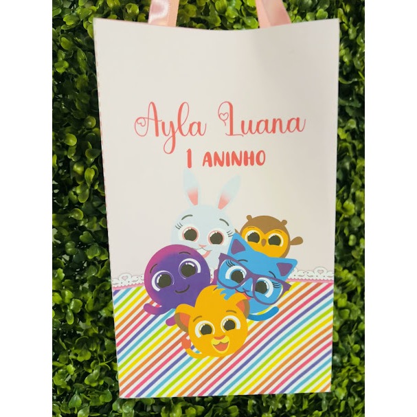 Sacolinha Surpresa Personalizada Bolofofos Rosa  | Lembrancinhas | Festa infantil | Aniversário