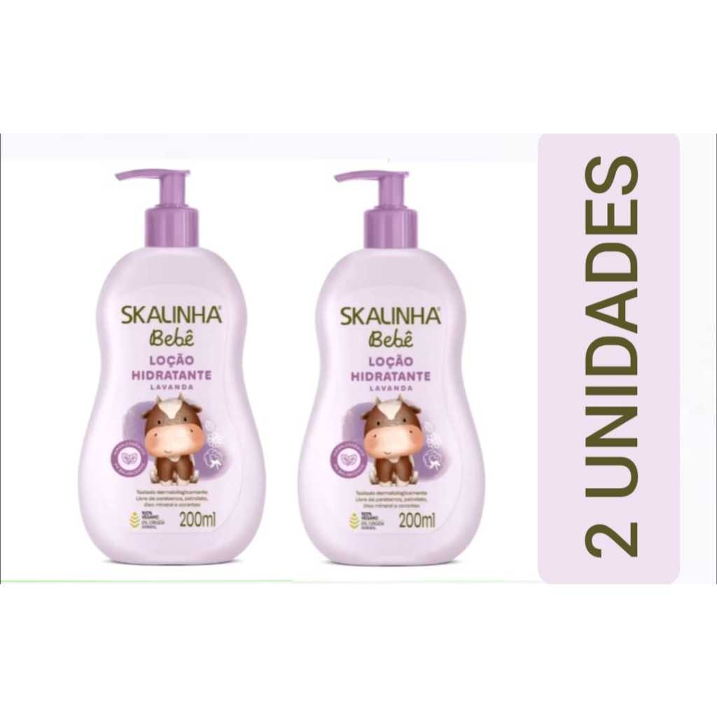 Kit 2 Loção Hidratante Skalinha Bebê Lavanda 200ml