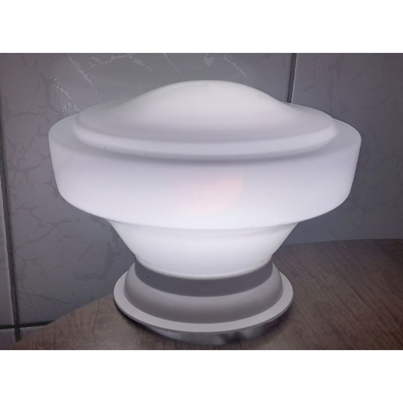 Globo cúpula luminária de teto antiga opalina 22cm modelo chapéu