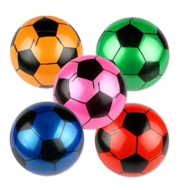 Bola Estilo Futebol Vinil Colorida  Praia, Festa e Decoração