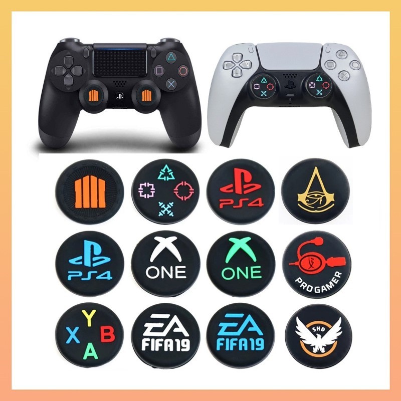 Par de Grip Borracha Protetora de Silicone para Analógicos de Controles de PS4, PS5, Xbox One e 360 Novo em Oferta na Shopee