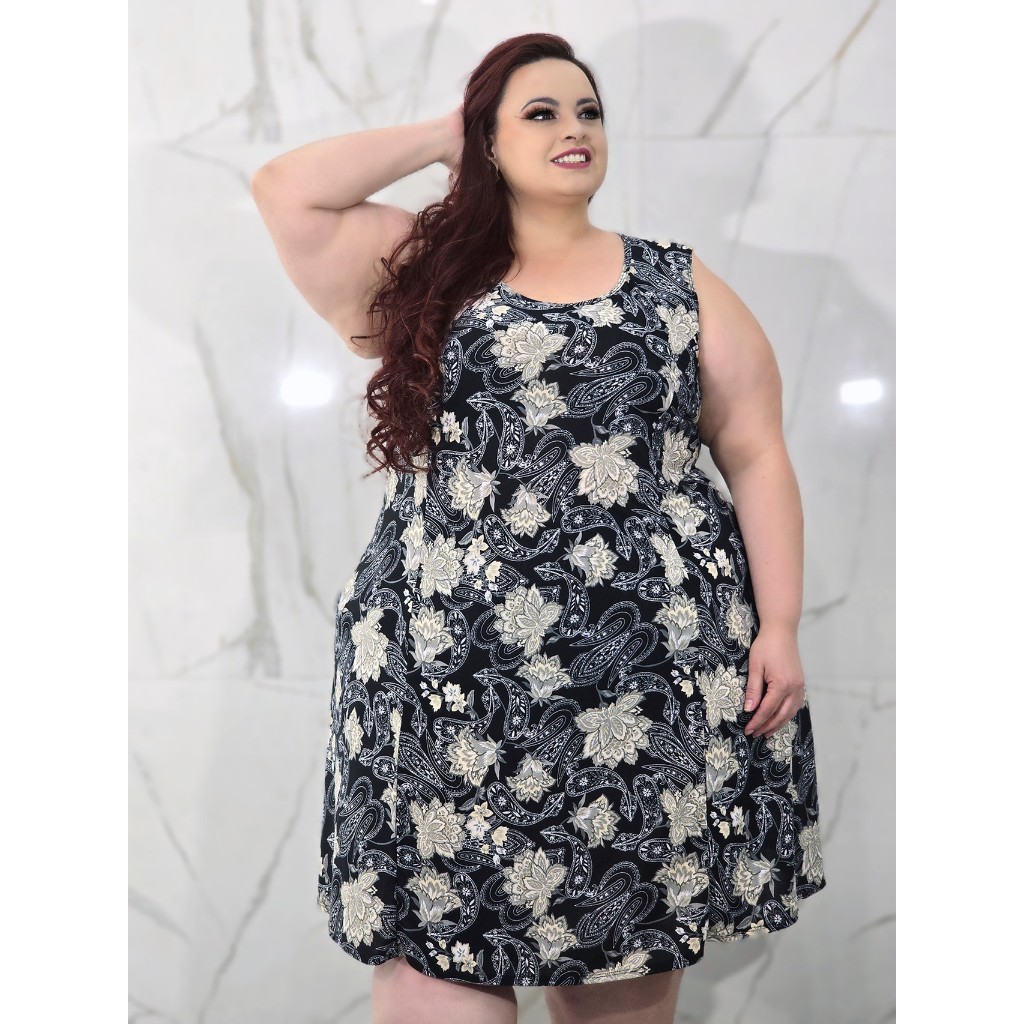 Vestido Plus Size Moda Evangélica Liganete