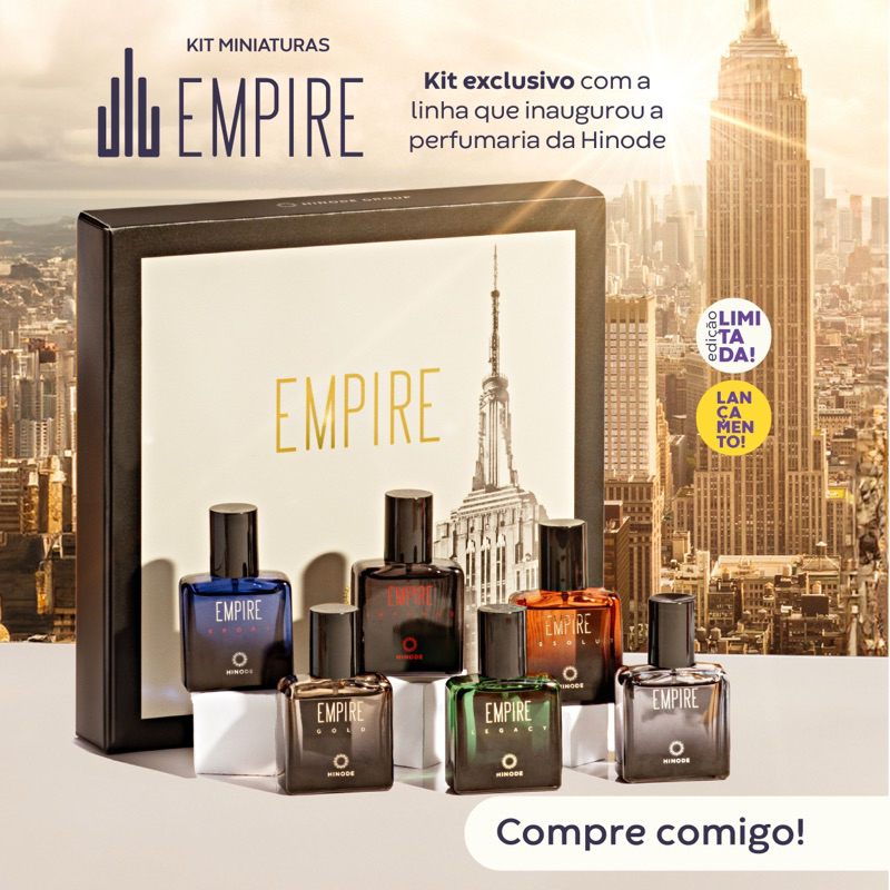 Kit Perfumes Miniaturas Empire 25ml Com 6 Unidades Edição Limitada Hinode