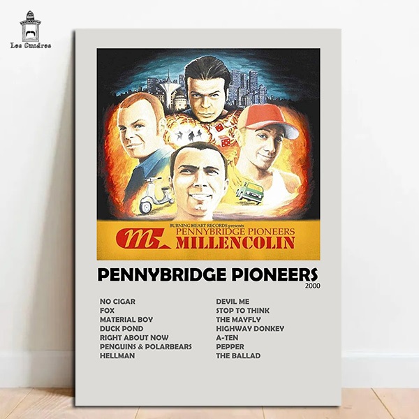 Quadro Placa Decorativa Millencolin Pennybridge Pionners em MDF 28x20cm