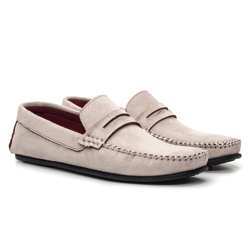 Mocassim Masculino  Casual Em Camurça Estilo Dia a Exclusivo