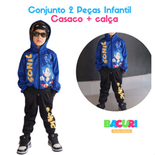 Conjunto 2 Peças Flanelado Infantil Sonic Menino em Oferta na Shopee