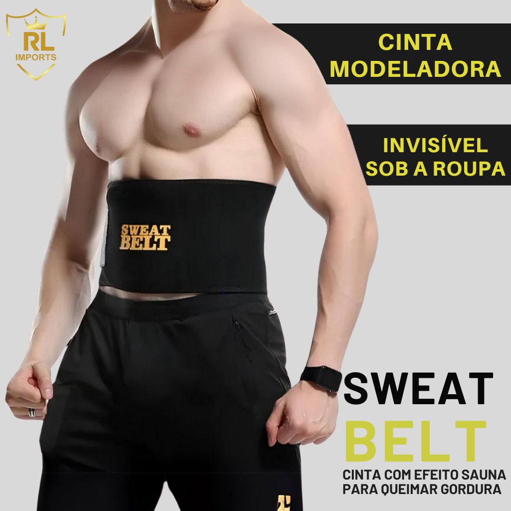 Cinta Modeladora Abdominal Esportiva Sweat Belt Unissex Envio Rapido Imperdivel em Oferta na Shopee