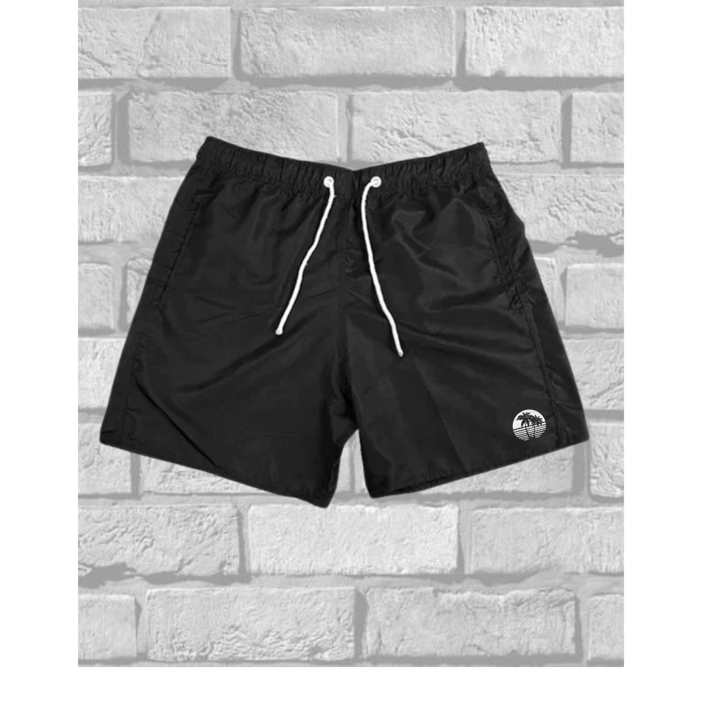 Bermuda Short Tactel Coqueiro Estampado Elastano Esporte Academia