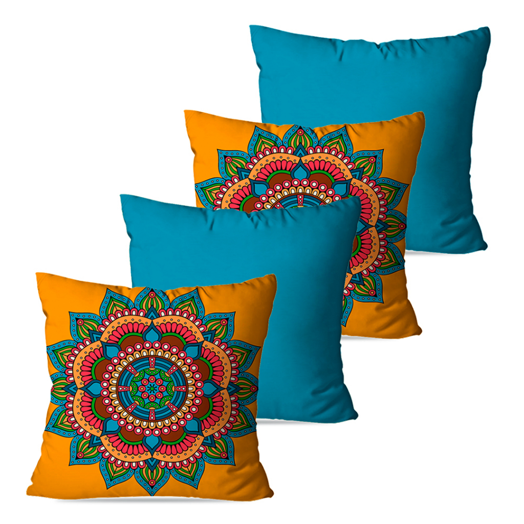 Imagem Kit com 4 Capas para Almofadas Decorativas Mandalas