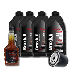 KIT TROCA DE ÓLEO 20W50 STOP SMOKE CANSADO filtro FORD