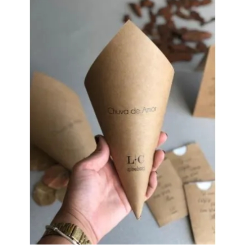 Cones para arroz e pétalas e outros, personalizados cerimônia de casamento, cone para empresas e datas especiais