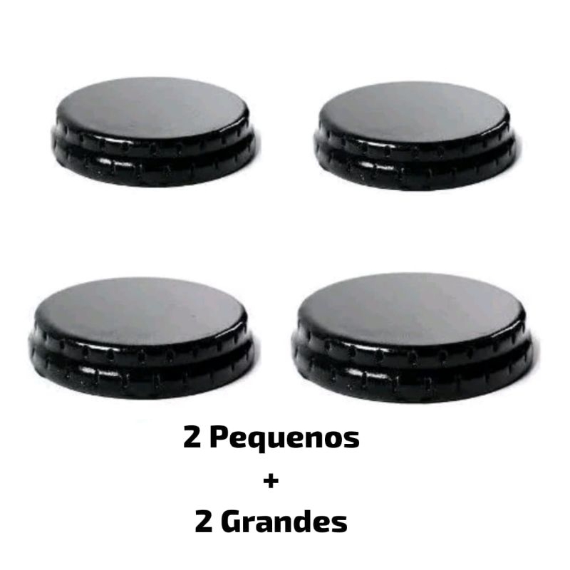 4 Tampas Espalhadores para Boca de Fogão Esmaltec Veneza /Caribe/ Munique /Ágata 2 pequena 2 grande