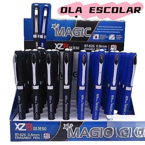 Kit com 1/2/3/4/5/6 pçs XZB Canetas Esferográfica Apagável Tinta Ponta 0.8 xzb Papelaria/Escritório/Escolar