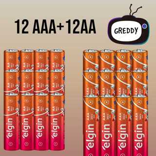 elgin DE ZINCO 12 Palito AAA  + 12 AA Pequena 6 Pcks de 4 Unidades em Oferta na Shopee