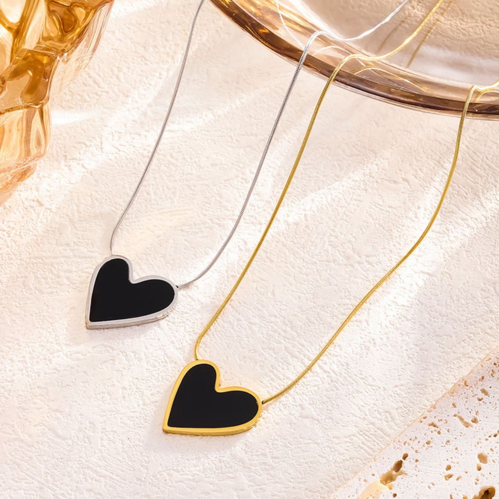 Colar de aço titânio 18K feminino com design simples acessório de moda em Oferta na Shopee