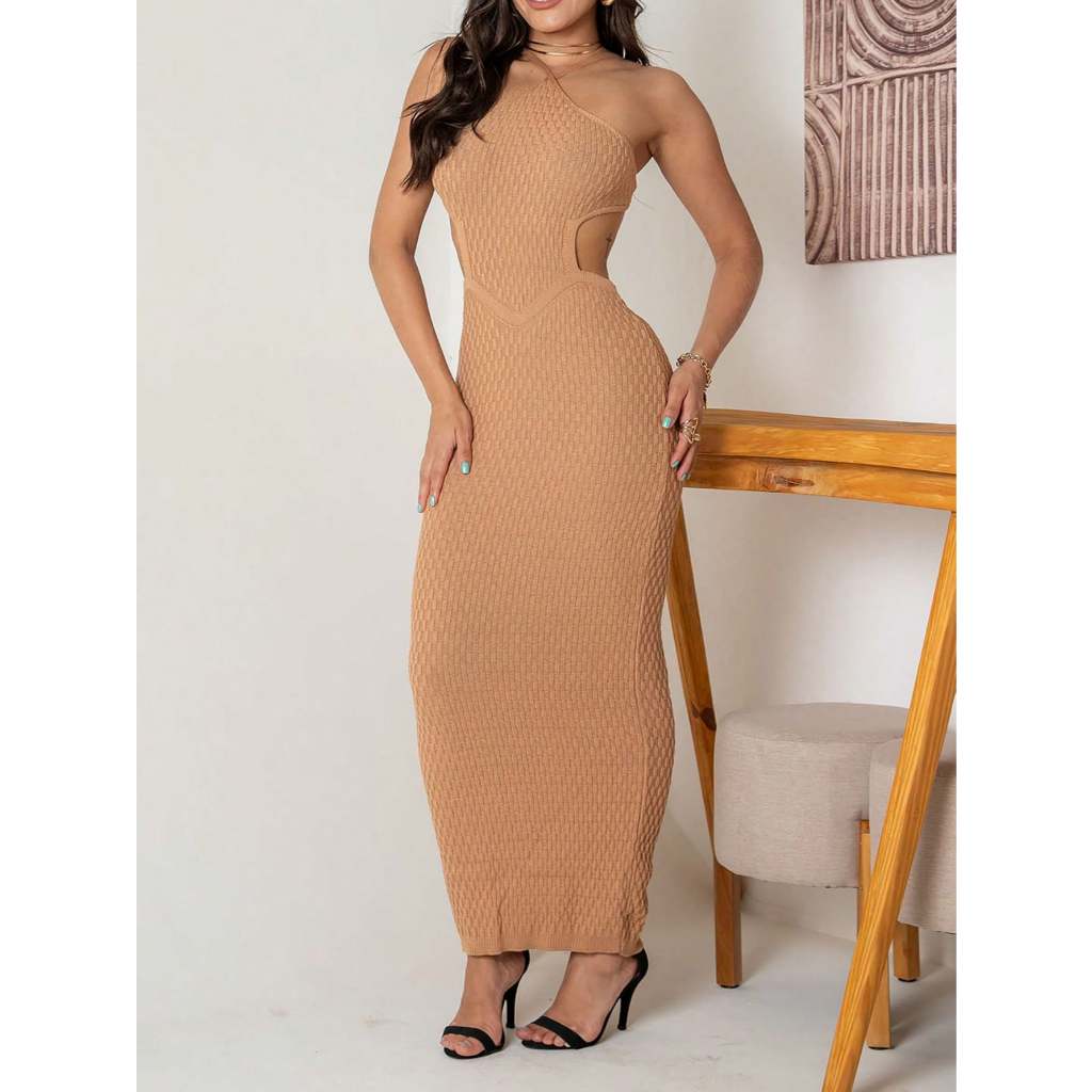 vestido sem costa cordao amarra linha tricot modal em Oferta na Shopee