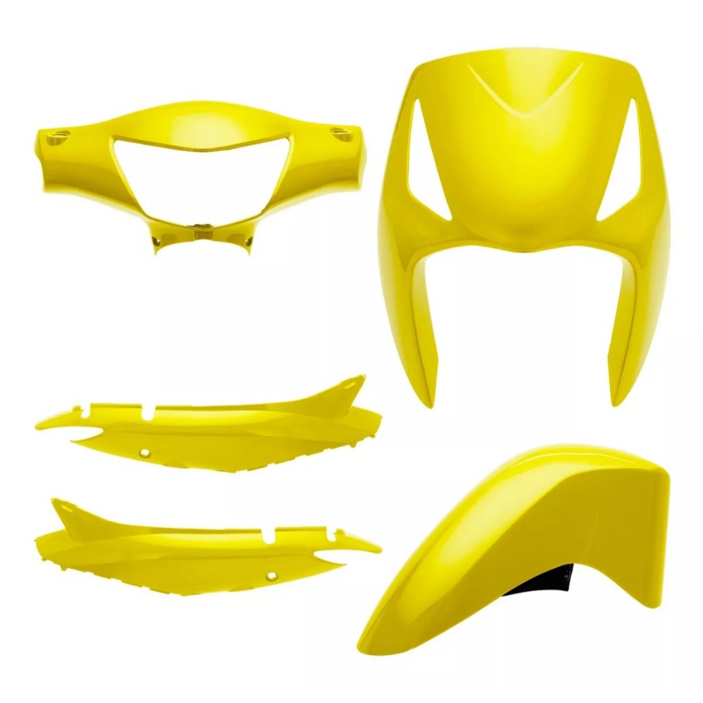 Kit Carenagem 4 Peças Biz 125 2008/2009 Amarelo Topázio