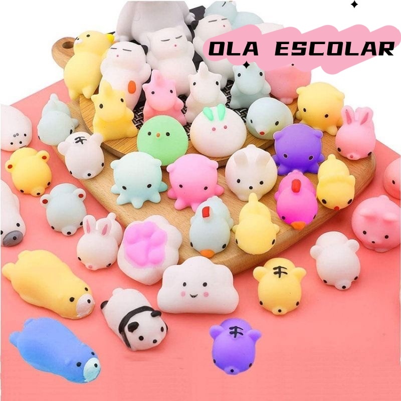 Kit Com 5/10/20/30 Squishy Bichinho Mochi Macio De Apertar super fofo em Oferta na Shopee