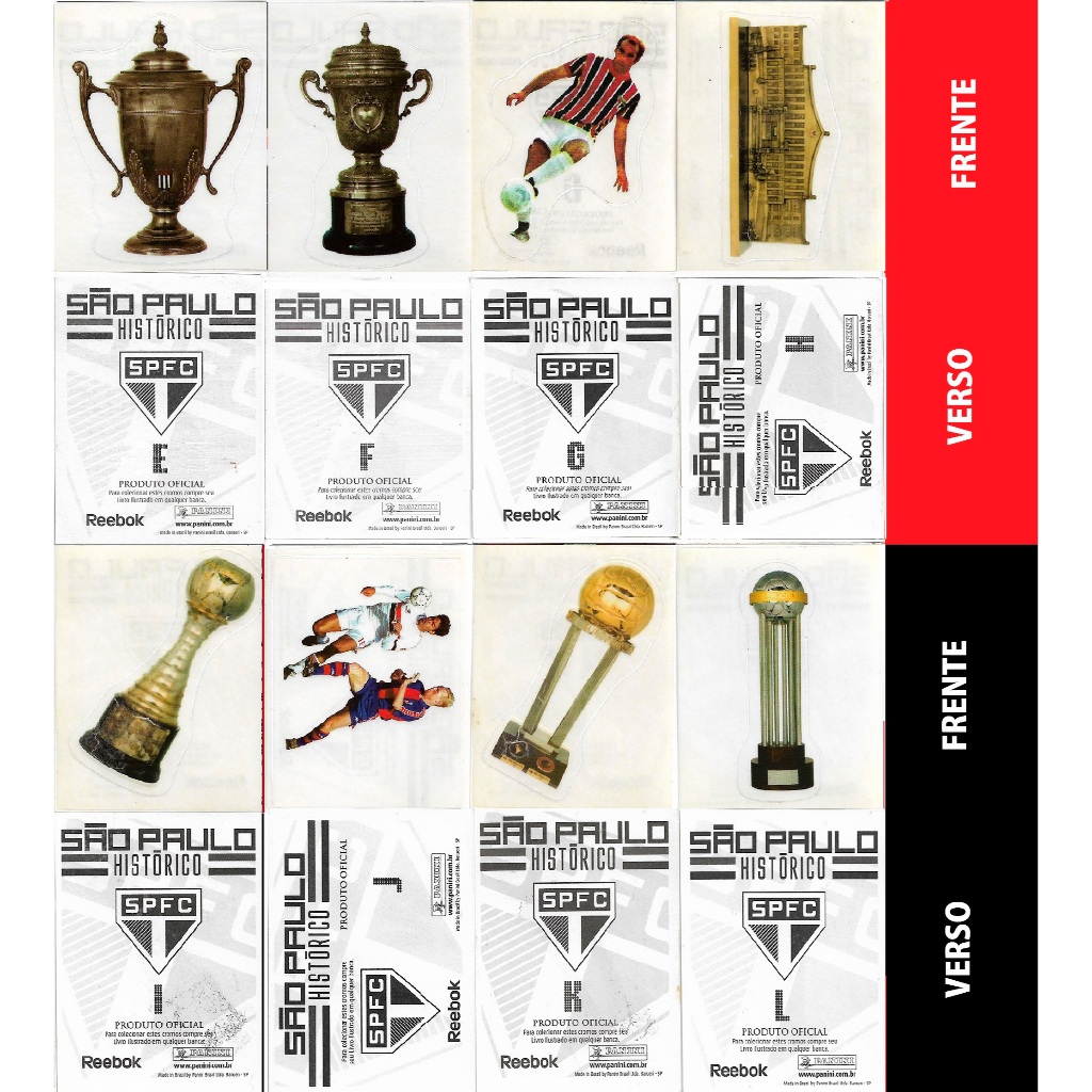 Figurinhas Álbum São Paulo Histórico Panini 2012 / R$ 29,90 a unidade