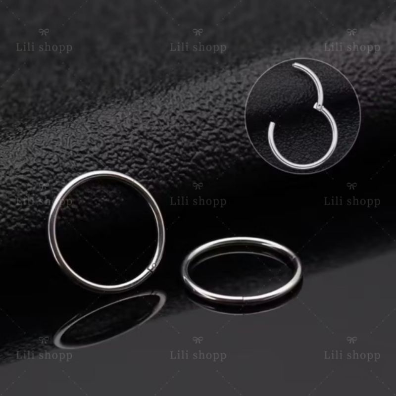 Piercing Argola Lisa Articulada em aço cirúrgico Fecho Click Resistente Articulado