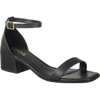 Sandália Feminina Salto Médio Grosso Bloco Traseiro Fechado Casual Clássica Básica Confortável GiGiL em Oferta na Shopee