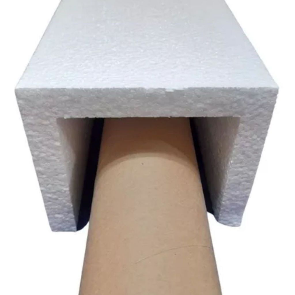 Moldura Shaft Isopor Esconder Cano 250mm x 250 mm Interno Kit com 4 metro.