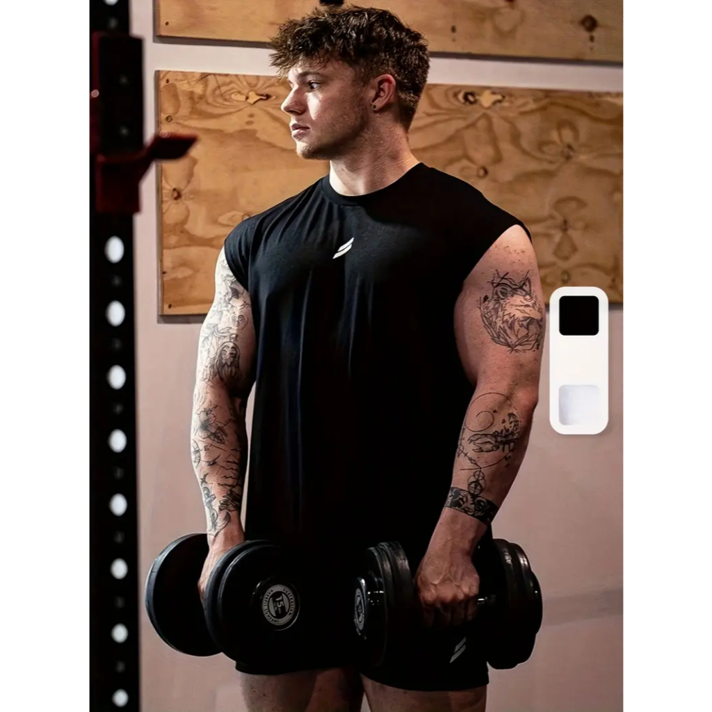 Camiseta Regata Academia para Treino de Musculação Masculina Tecido Premium Conforto