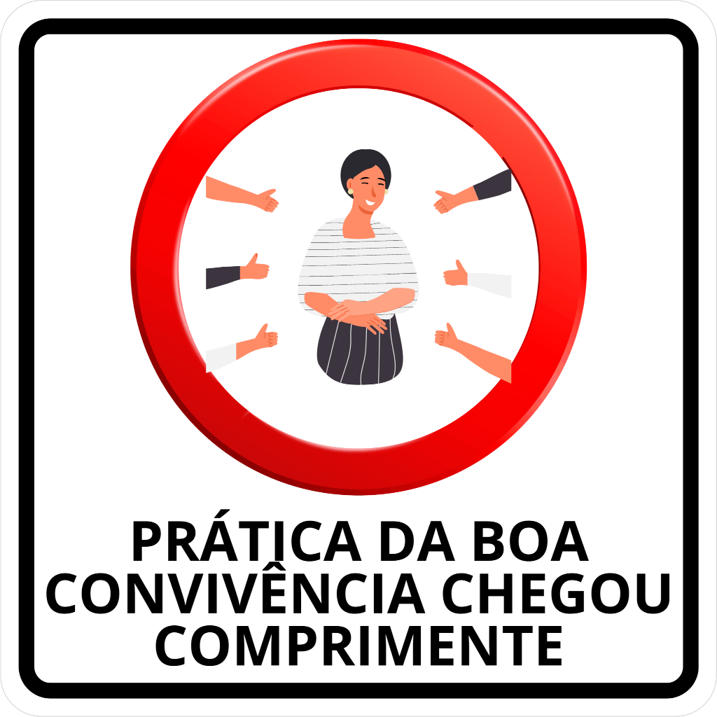 ADESIVO PLACA AVISO SINALIZAÇÃO PRATICA DA BOA CONVIVENCIA COMPRIMETE QUADRADA 10 CM 15 CM OU 20 CM DIAMETRO ADESIVO AUTO COLANTE AMBIENTE INTERNO E EXTERNO FACIL APLICAÇÃO A PROVA DE AGUA LOJA COMERCIO INDUSTRIA ESCRITORIO BAR RESTAURANTE  RESIDENCIA