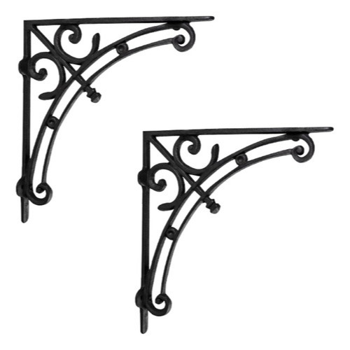 Kit 2 Mão Francesa de Ferro Fundido Cantoneira Suporte para Prateleira 40x40