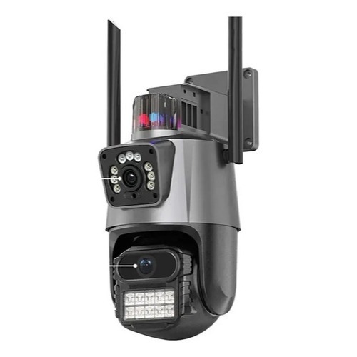 Câmera Segurança Wifi IP Dupla Lente Yoosee Visão Noturna Uso Externo Prova D'água Com Sirene