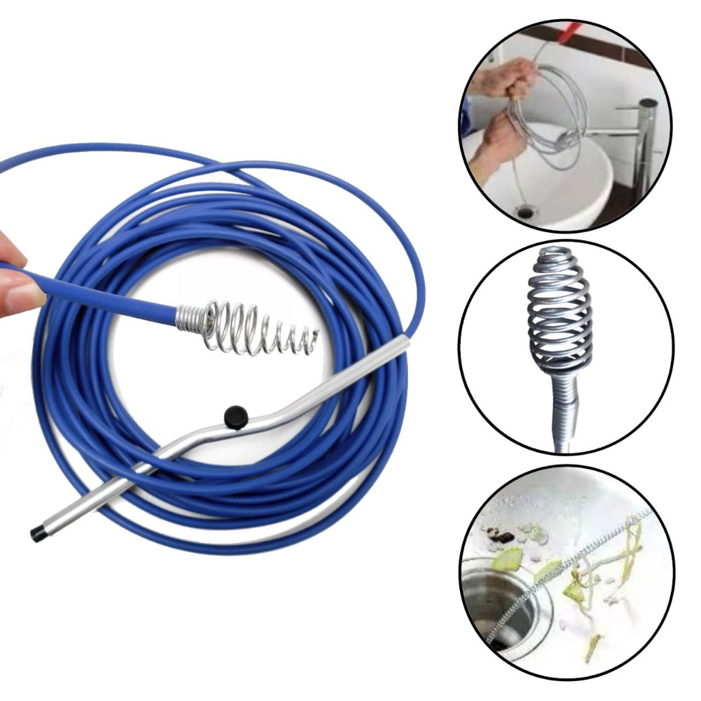 Desentupidor Tufão 5 e 10 metros Vaso Sanitário, Pias, Ralos, Tanques, Lavadoras em Oferta na Shopee