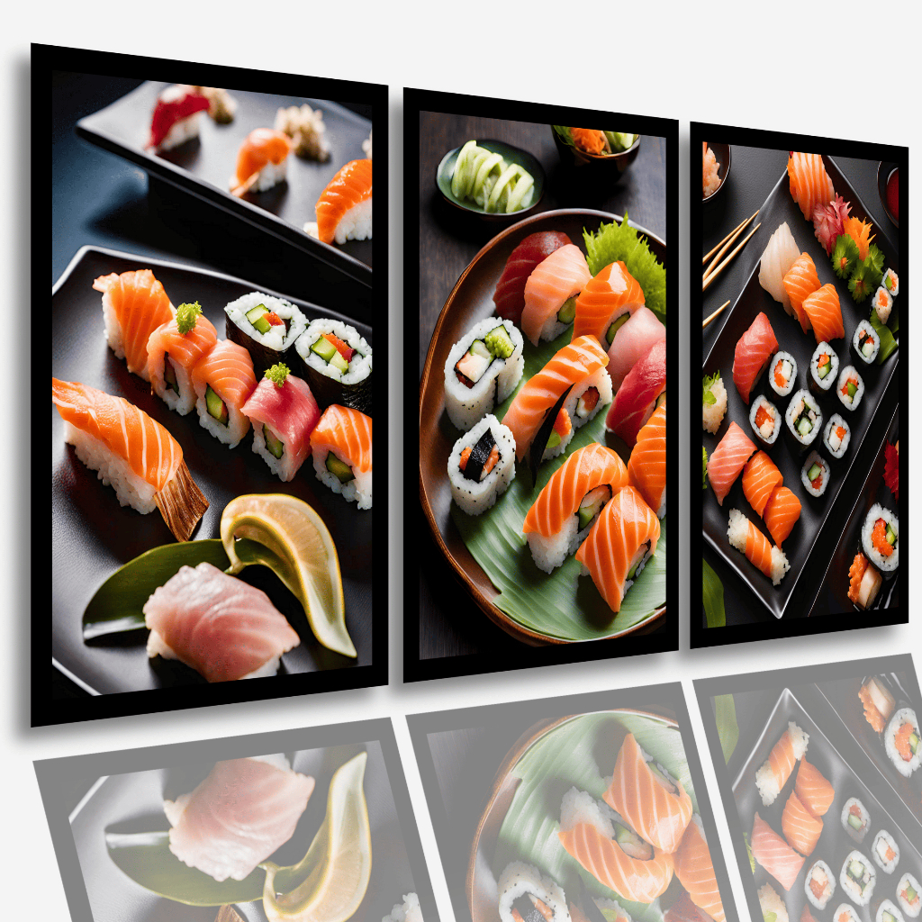 Quadros Decorativos Sushi Comida Japonesa, Oriental, Japonês Cozinha Restaurante